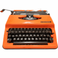 Máquina de Escribir Crown Naranja - Imagen 2