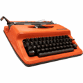 Máquina de Escribir Crown Naranja - Imagen 3