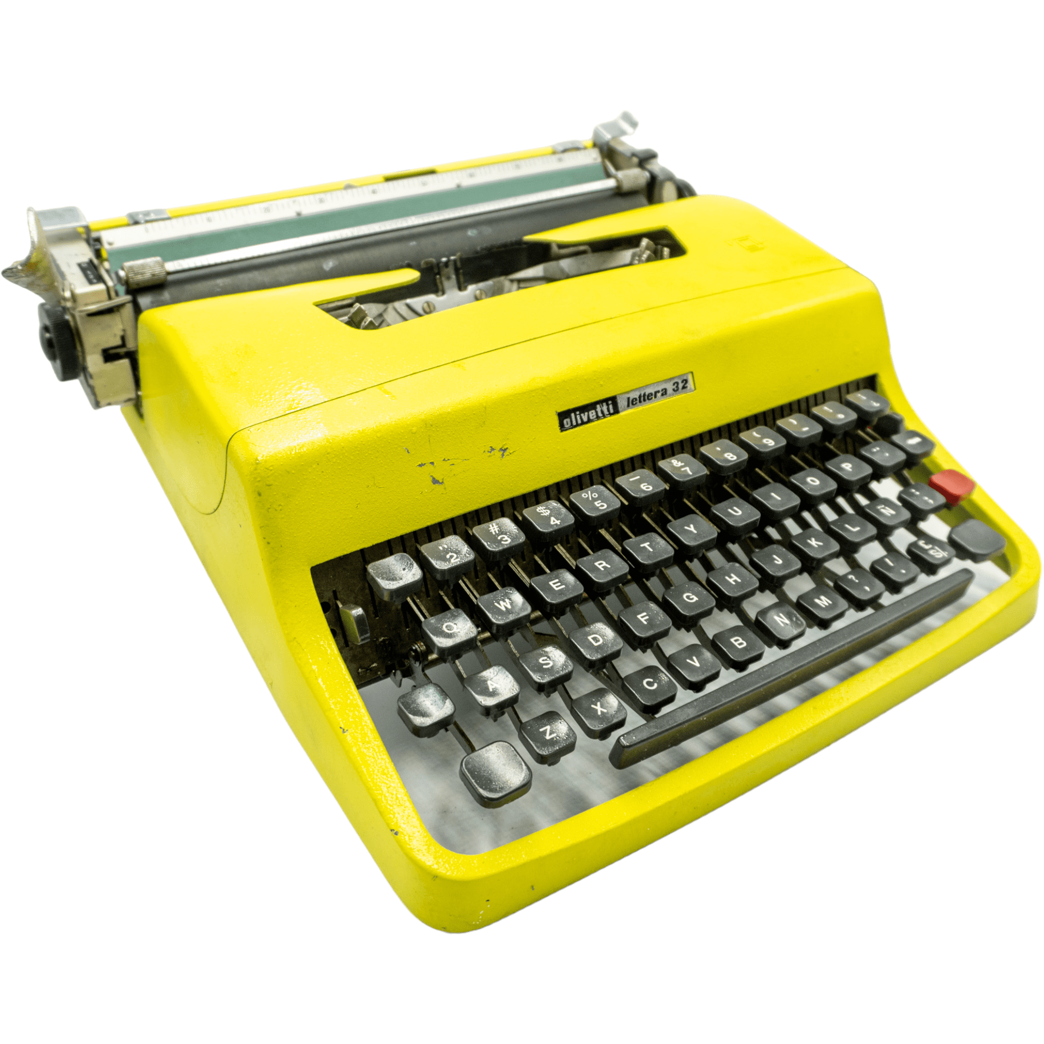 Máquina de Escribir Olivetti Lettera 32 Amarilla – La Vieja