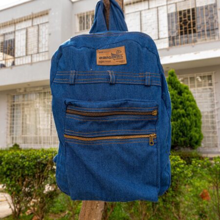 Mochila de Jean Lavado Color Oscuro - Imagen 2