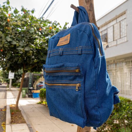 Mochila de Jean Lavado Color Oscuro - Imagen 4