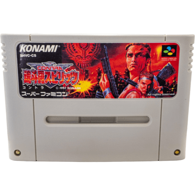 Cassette de Super Nintendo ''Contra 3: The Alien Wars''