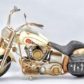 Moto Chopper fuego blanca - Imagen 3