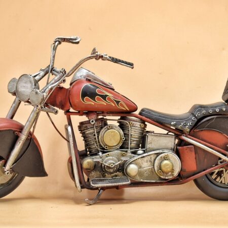 Moto Chopper fuego roja - Imagen 5