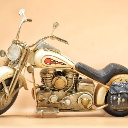 Moto Chopper fuego blanca - Imagen 4