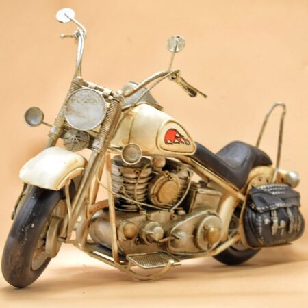 Moto Chopper fuego blanca - Imagen 5