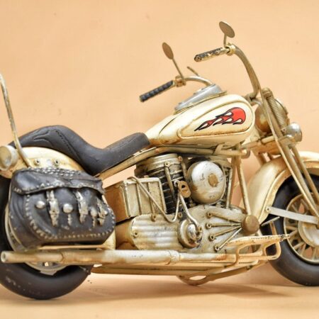 Moto Chopper fuego blanca - Imagen 6