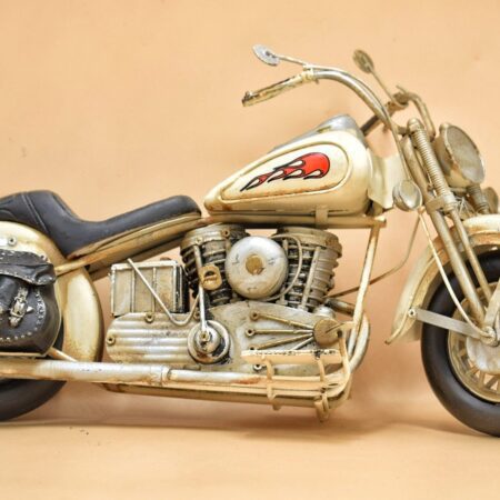 Moto Chopper fuego blanca - Imagen 7