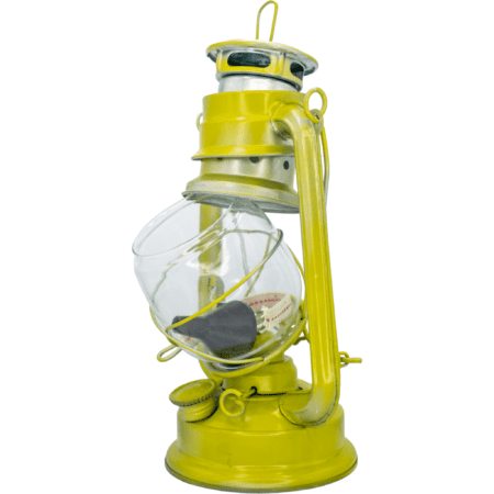 Lámpara Metálica Amarillo y Plateado Vintage - Imagen 3