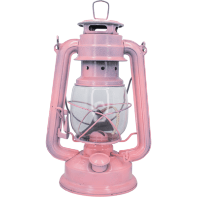 Lámpara Metálica Rosa y Negro Vintage