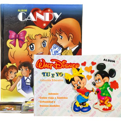 Pack de Álbum Candy Tapa Dura + Álbum Disney Tapa dura + Todas las figuras a pegar