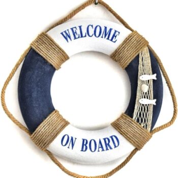 Salvavidas Decorativo "WELCOME ON BOARD"