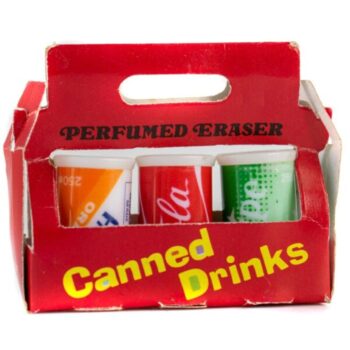 Set de 3 Borradores con Forma de Latas de Gaseosa