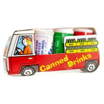 Set de 3 Borradores con Forma de Latas de Gaseosa