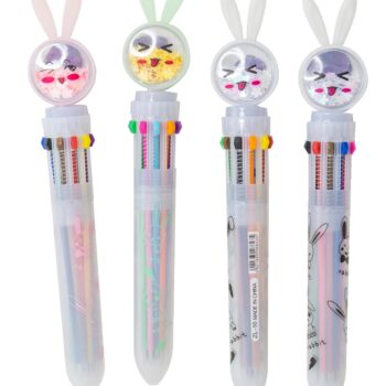 Lapicero Multicolor con Cabeza de Conejo