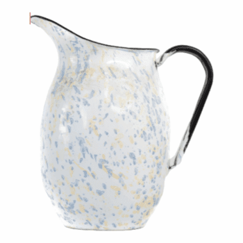 Jarrón Antiguo Enlozado con Diseño de Mármol