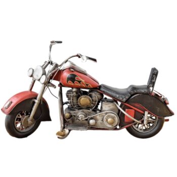 Moto Chopper fuego roja