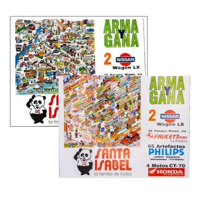 Pack de Dos Rompecabezas Santa Isabel Modelo Supermercado + Modelo Playa