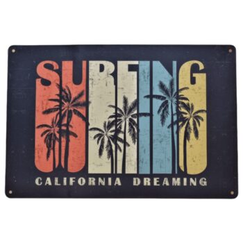 Cartelito metálico SURFING