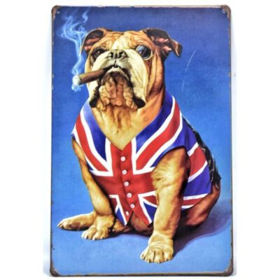 Cartelito metálico Bulldog
