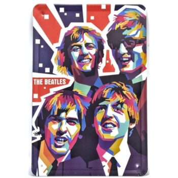 Cartelito que metálico bandera