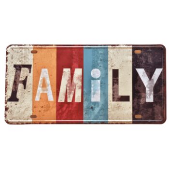 Placa decorativa Family