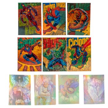 Pack de 4 Hologramas + 9 Prismas de Colección Marvel Pepsi Cards