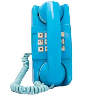 Teléfono Vintage Celeste con Botones