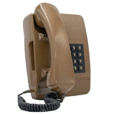 Teléfono Vintage Marrón con Botones