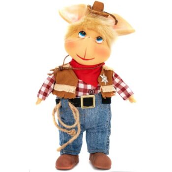 Peluche  Vaquero rojo