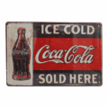 Placa decorativa Ice Cold Sold Here (Coca Cola) - Imagen 1