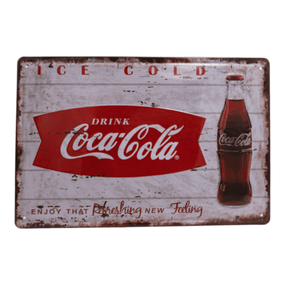 Placa decorativa Ice Cold Enjoy That Refreshin New Felling (Coca Cola)