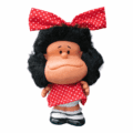 Mafalda vestido rojo con puntos blancos - Imagen 1