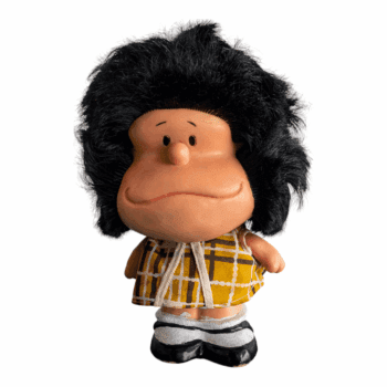 Mafalda vestido mostaza con rayas blancas