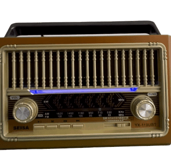 Radio Estilo madera marrón