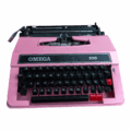 Máquina de Escribir Omega Rosada - Imagen 1