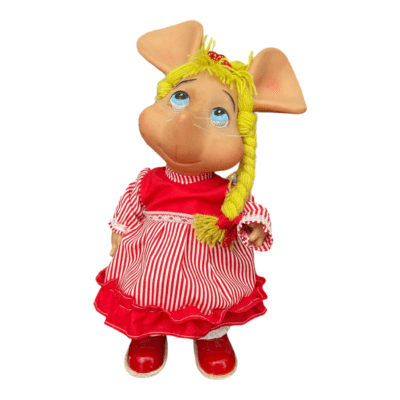 Rossi - Muñeco de época 80s (Coleccionable) con vestido Rojo de rayas