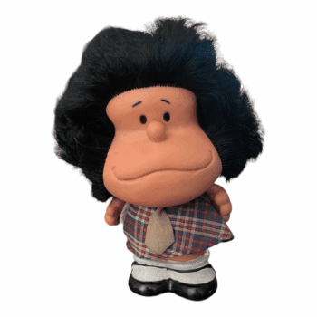 Mafalda vestido de rayitas con corbata