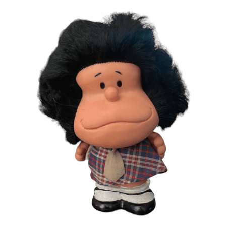 Mafalda vestido de rayitas con corbata