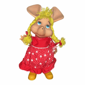 Rossi - Muñeca de época 80s (Coleccionable) con vestido Rojo de corazones y puntos