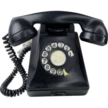 Teléfono Baquelita Funcional Negro de Mesa