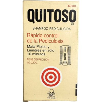 Quitoso – Shampoo Pediculicida de Colección (Botella 60 ml + Peine de Precisión)