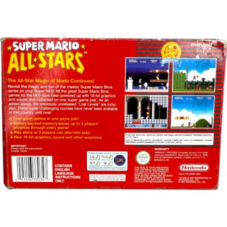 Cassette Europeo Super Mario All Stars Famicon En Caja Original - Imagen 5