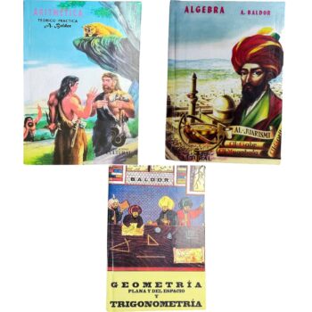 Pack de 3 Tomos de Baldor – Álgebra, Aritmética y Geometría Tapa Dura