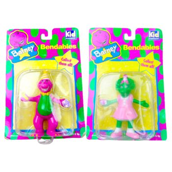 Pack Barney + Baby Bop Bendable Sellados 1993