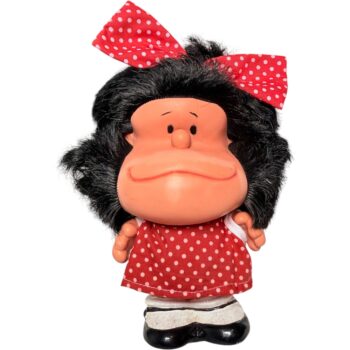 Mafalda Original Basa Vestido Rojo de Puntos