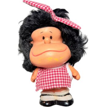 Mafalda Vestido Cuadros Blancos y Rosas