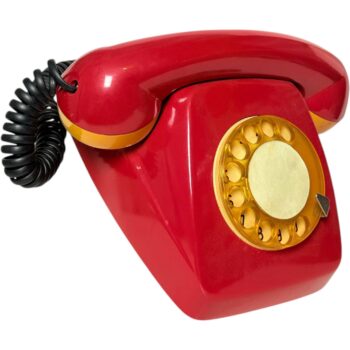 Teléfono Original Funcional Ochentero Rojo
