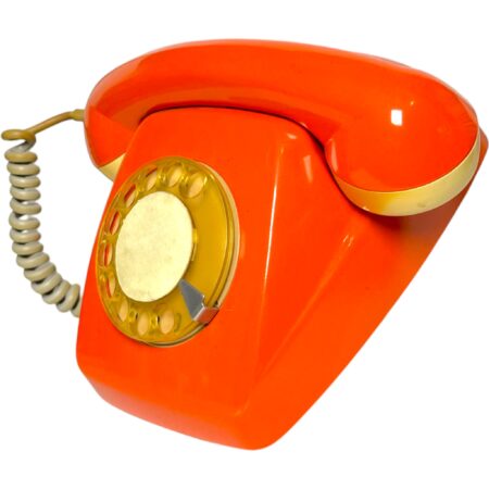 Teléfono Original Funcional Ochentero Naranja - Imagen 4