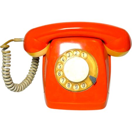 Teléfono Original Funcional Ochentero Naranja - Imagen 5